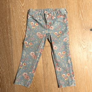Never worn Ralph Lauren toddler floral skinny jeans in 4t